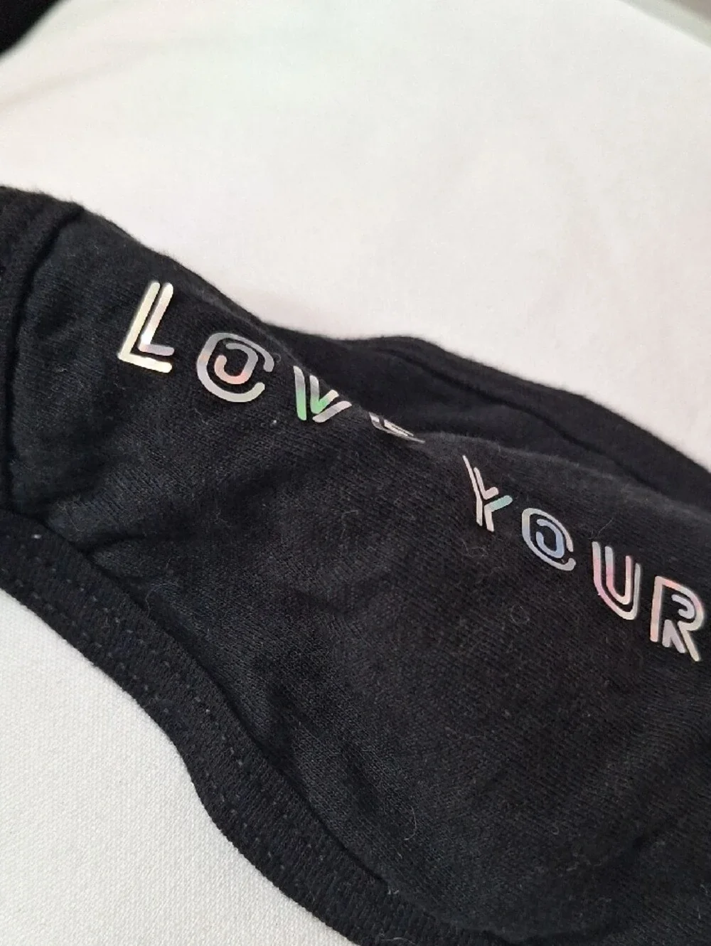 BTS 'Love Yourself' Black Cloth Face Masks amd Luggage TQG